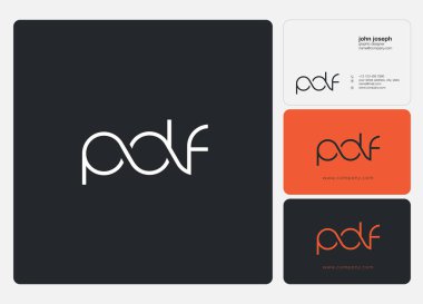 logo ortak pdf kartvizit şablonu, vektör için