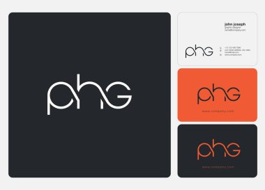 logo ortak phg kartvizit şablonu, vektör için