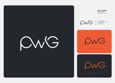 logo ortak pwg kartvizit şablonu, vektör için