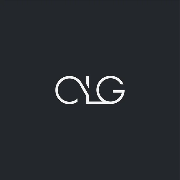 Logotipo Clg Conjunta Para Modelo Cartão Visita Vetor —  Vetores de Stock