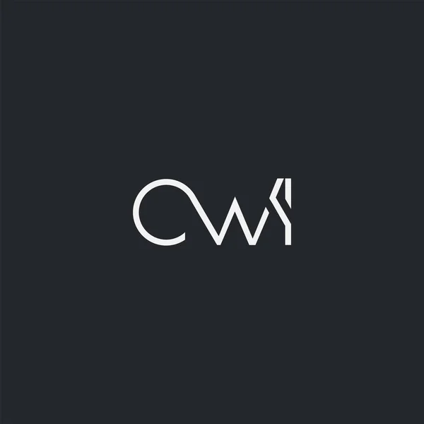 用于名片模板的徽标接头 Cwi — 图库矢量图片
