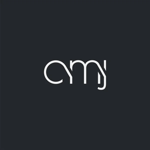 Logotipo Cmj Conjunto Para Modelo Cartão Visita Vetor — Vetor de Stock