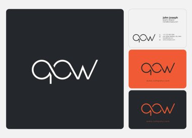 Kartvizit Şablonu için logo ortak qow, Vektör