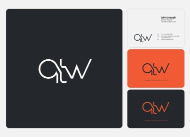 Kartvizit Şablonu için logo ortak qtw, Vektör