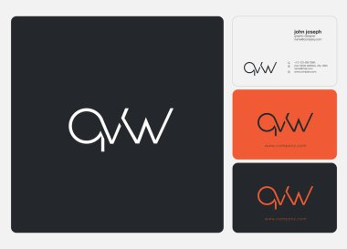 Kartvizit Şablonu için logo ortak qvw, Vektör