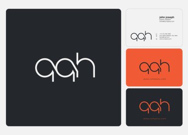 Kartvizit Şablonu için logo ortak qqh, Vektör