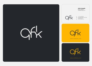 Kartvizit Şablonu için logo ortak qfk, Vektör