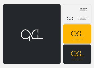 Kartvizit Şablonu için logo ortak qrl, Vektör