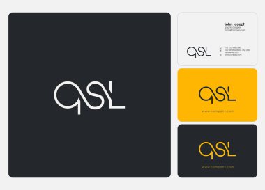 Kartvizit Şablonu için logo ortak qsl, Vektör