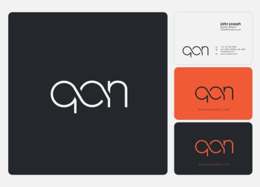 Kartvizit Şablonu için logo ortak qon, Vektör