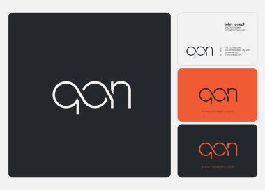 Kartvizit Şablonu için logo ortak qon, Vektör