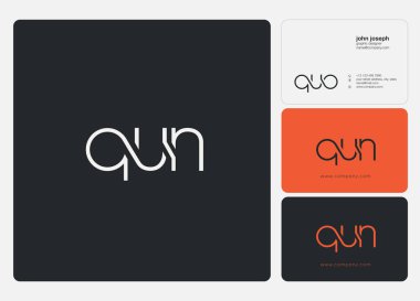 Kartvizit Şablonu için logo ortak qun, Vektör