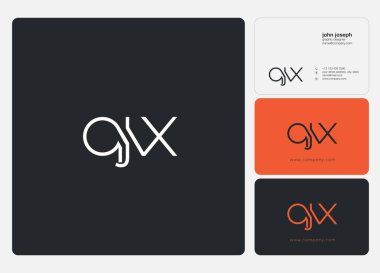 Kartvizit Şablonu için logo ortak qjx, Vektör