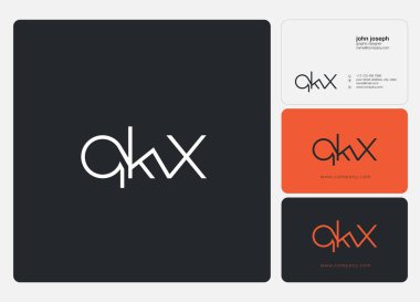 Kartvizit Şablonu için logo ortak qkx, Vektör