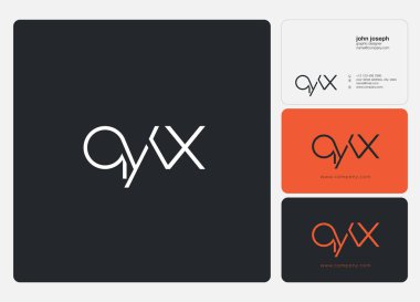 Kartvizit Şablonu için logo ortak qyx, Vektör