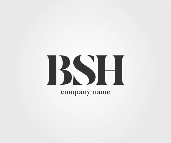Logo Joint Bsh Business Card Template Vector — Stock Vector