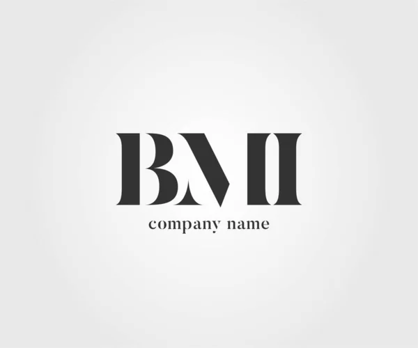 用于名片模板的徽标联合 Bmi — 图库矢量图片