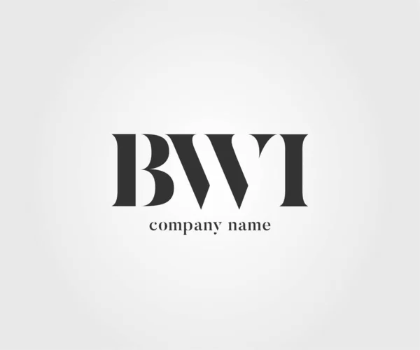 Логотип Bwi Шаблона Визитной Карточки Вектор — стоковый вектор