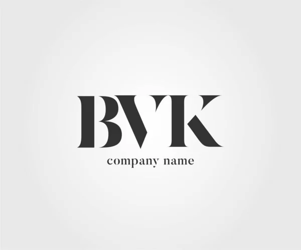 Logo Joint Bvk Para Modelo Cartão Visita Vetor —  Vetores de Stock