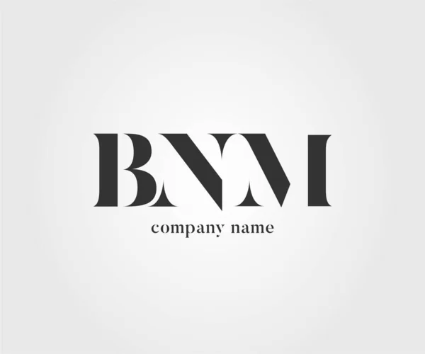 用于名片模板的徽标接头 Bnm — 图库矢量图片