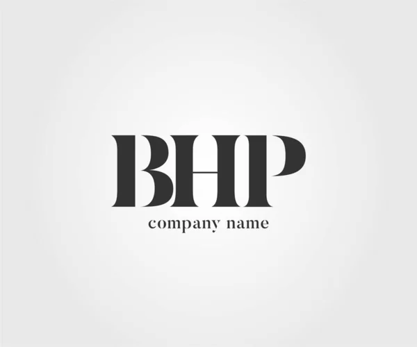 Logotipo Conjunto Bhp Para Tarjeta Visita Plantilla Vector — Archivo Imágenes Vectoriales