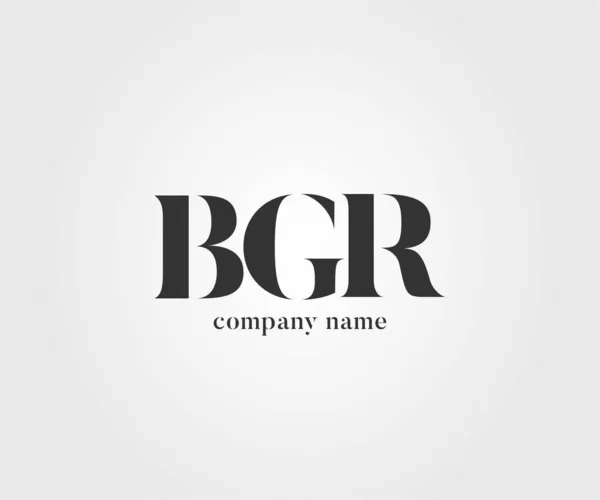 Logotipo Bgr Conjunta Para Modelo Cartão Visita Vetor —  Vetores de Stock