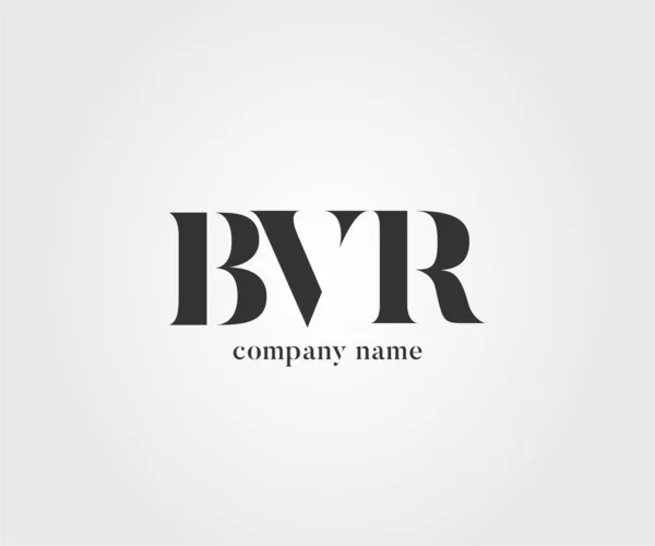 Logotipo Bvr Conjunta Para Modelo Cartão Visita Vetor —  Vetores de Stock