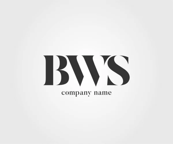 Logotipo Bws Conjunta Para Modelo Cartão Visita Vector —  Vetores de Stock