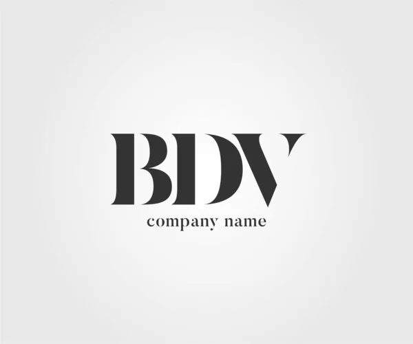 Logotipo Conjunto Bdv Para Tarjeta Visita Plantilla Vector — Archivo Imágenes Vectoriales