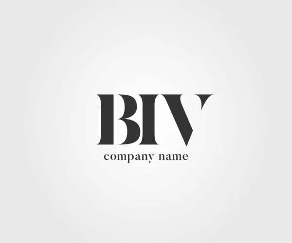 Logo Biv Comune Modello Biglietto Visita Vettore — Vettoriale Stock