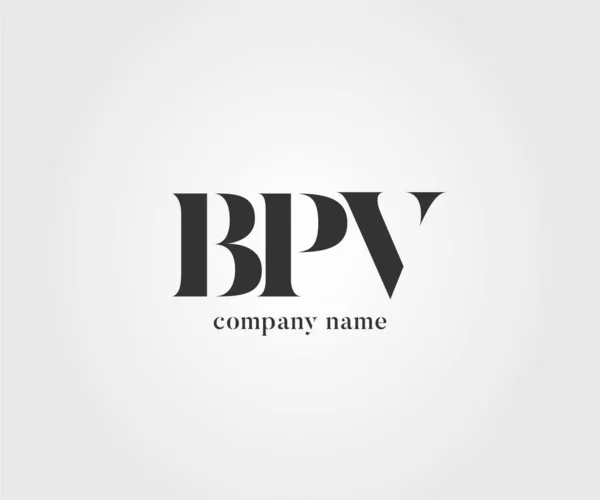 Logotipo Bpv Conjunta Para Modelo Cartão Visita Vetor —  Vetores de Stock