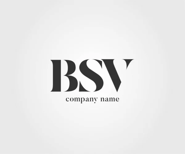 Logotipo Bsv Conjunta Para Modelo Cartão Visita Vetor —  Vetores de Stock