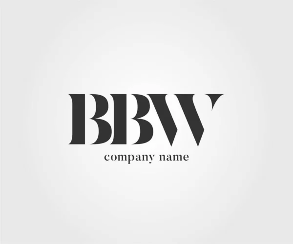 Logo Conjunto Bbw Para Tarjeta Visita Plantilla Vector — Vector de stock
