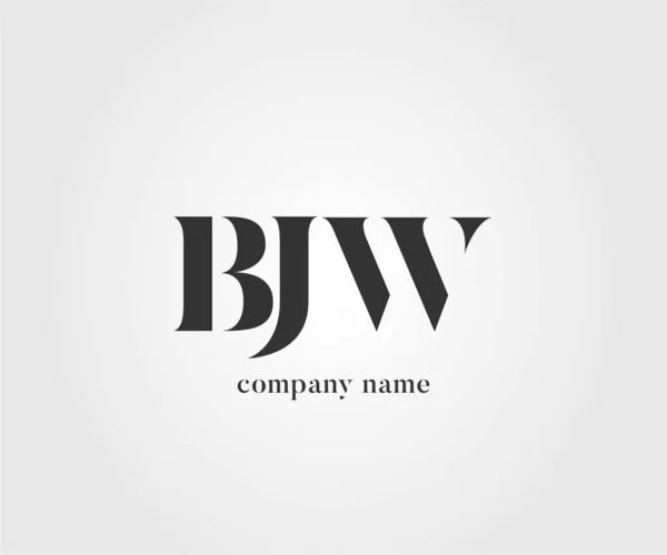 Logo Joint Bjw Untuk Business Card Template Vector - Stok Vektor