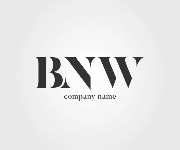 Логотип Bnw Шаблона Визитной Карточки Вектор — стоковый вектор