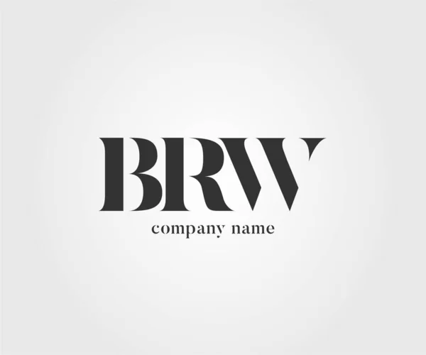 Brw Conjunto Logotipo Para Modelo Cartão Visita Vetor — Vetor de Stock