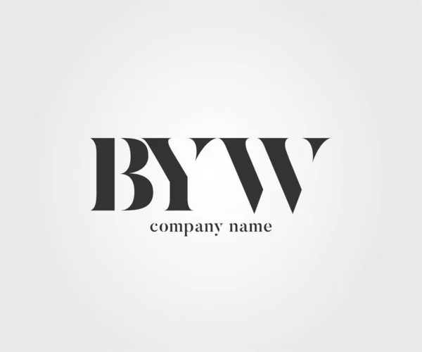 Logotipo Byw Conjunto Para Modelo Cartão Visita Vetor —  Vetores de Stock