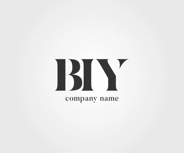 Biy Conjunto Logotipo Para Modelo Cartão Visita Vetor —  Vetores de Stock