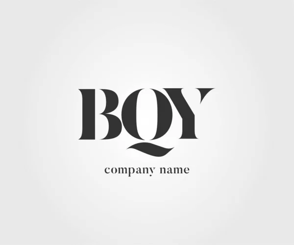 Logotipo Bqy Conjunta Para Modelo Cartão Visita Vetor —  Vetores de Stock