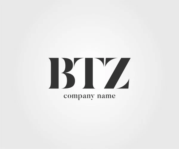 Logo Joint Btz Pour Modèle Carte Visite Vecteur — Image vectorielle