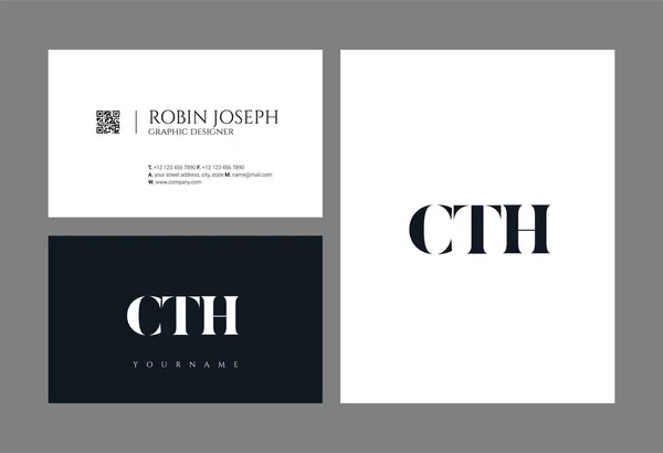 Logo Joint Cth Pour Modèle Carte Visite Vecteur — Image vectorielle
