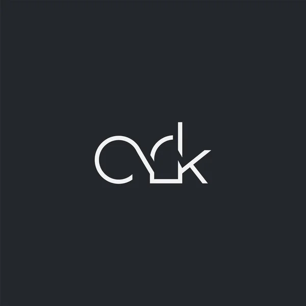 Logo Conjunto Crk Para Tarjeta Visita Plantilla Vector — Archivo Imágenes Vectoriales