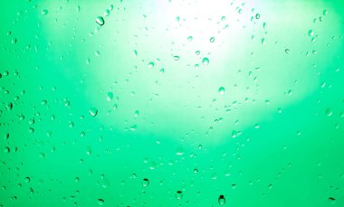 yeşil renkli su damlaları