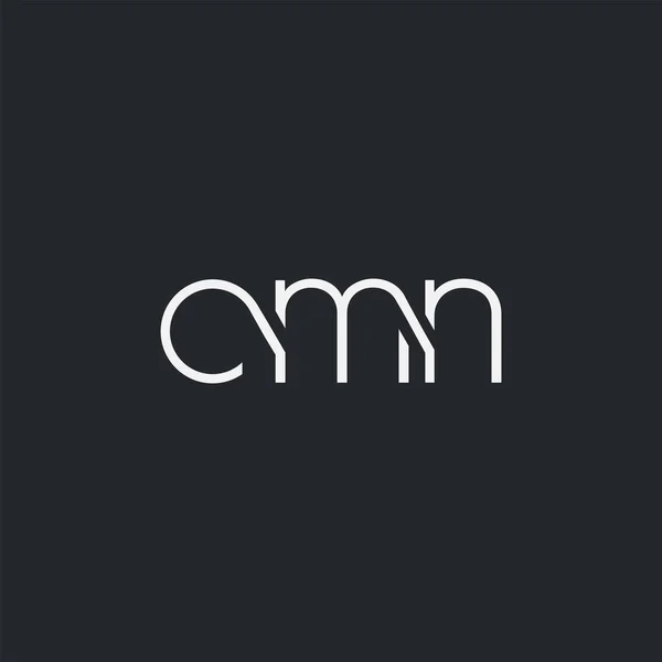 Logotipo Cmn Conjunto Para Modelo Cartão Visita Vetor — Vetor de Stock
