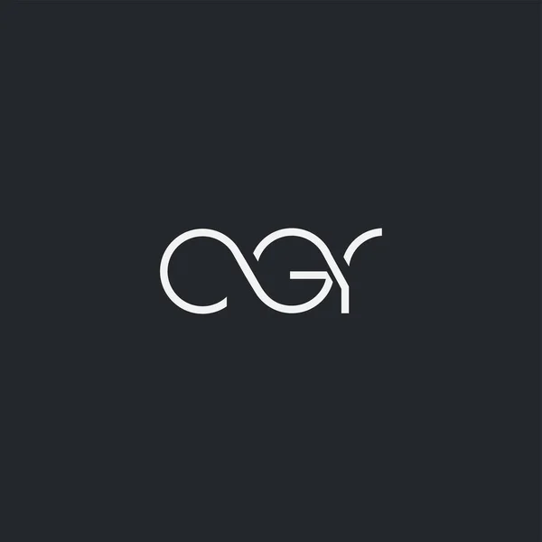 Logotipo Cgr Conjunta Para Modelo Cartão Visita Vector —  Vetores de Stock