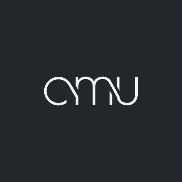 Logotipo Cmu Conjunto Para Modelo Cartão Visita Vetor — Vetor de Stock