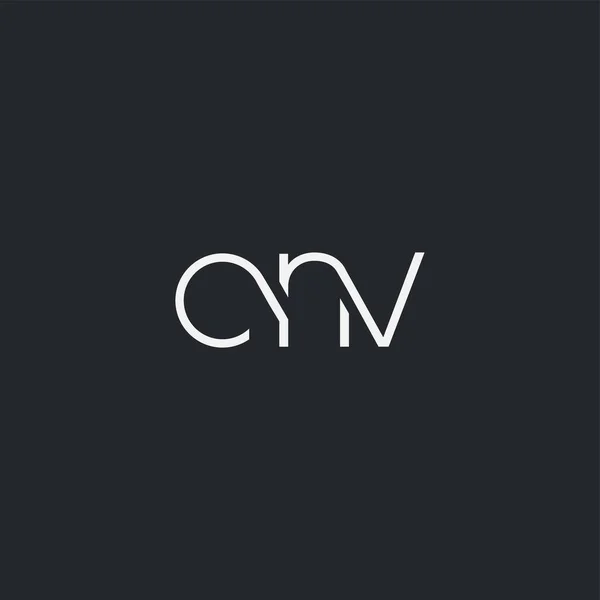 Logo Congiunto Cnv Modello Biglietto Visita Vettore — Vettoriale Stock