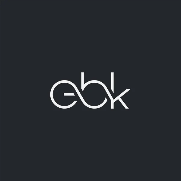 Logo Joint Ebk Business Card Template Vector — Stock Vector