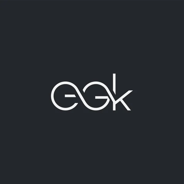 Logo Joint Egk Business Card Template Vector — Stock Vector