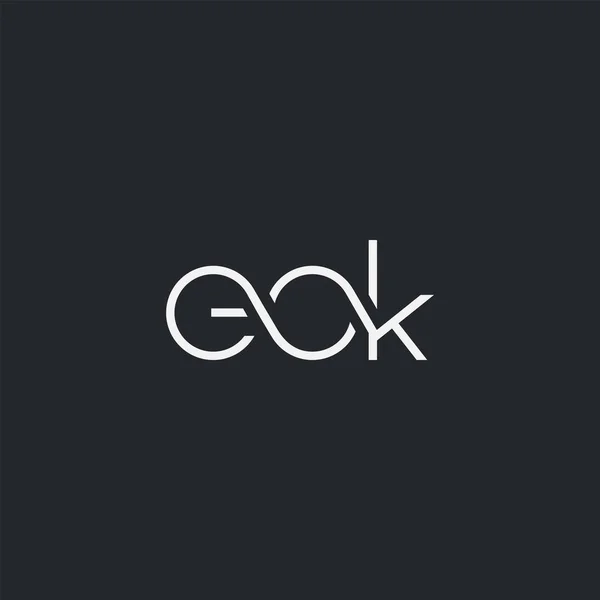 Logotipo Eok Conjunto Para Modelo Cartão Visita Vetor — Vetor de Stock